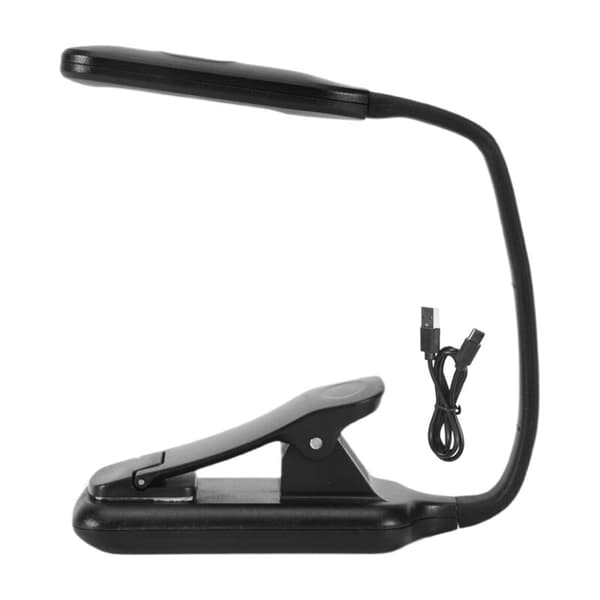 Reading Lamp, Rechargeable Reading Light, 9 LEDs for Reading in Bed with 3 Brightness Levels, Easy to Attach