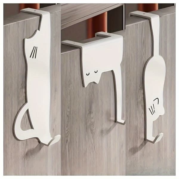 Iron Material Door Hooks with Various Patterns, Over-the-Door Hooks, Anti-Rust Spray Painting White