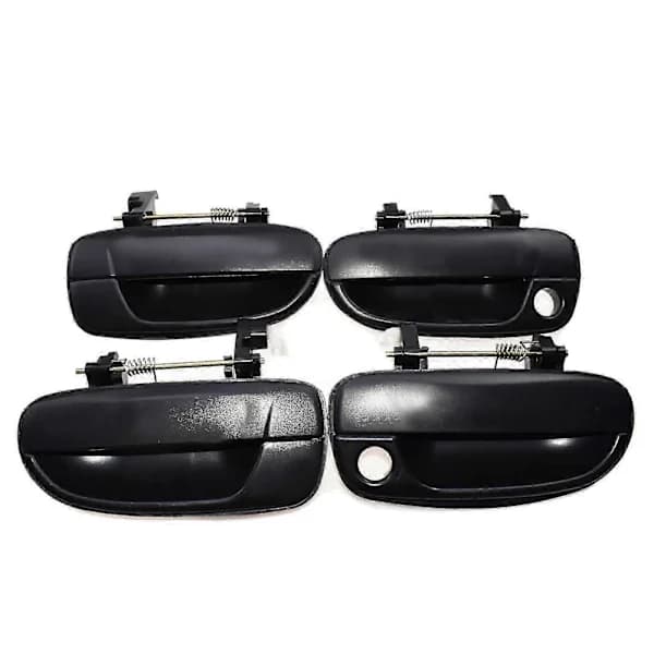 4 pcs (Front Rear Left Right) Outer Door Handle Black For 2000-2005 New