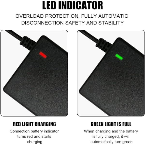 42V 2A batterilader DC5.5x2.5 hurtiglading universell for 36V litiumbatteri 100-240V EU-kontakt