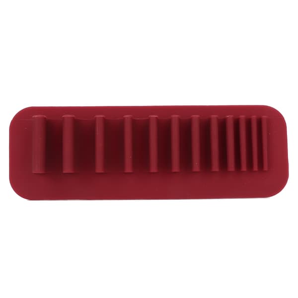 Blød silikone vægmonteret makeupbørste Tandbørsteholder Stativ Organizer Rack (mørkerød)