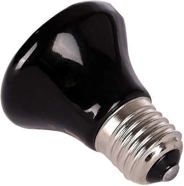 25 Watt Mini Reptil Varmelamper 2-pak Infrarøde Keramiske Varmere Intet Lys Sort