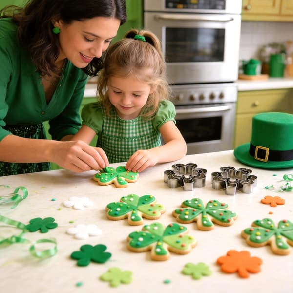 St. Patrick's Day metallkakeformsett - Kløverform i rustfritt stål for vårfestdekorasjon eller baking (6-delt sett)