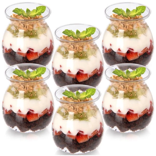 Dessertkopper 160 ml, sæt med 6 – Genanvendelige og alsidige