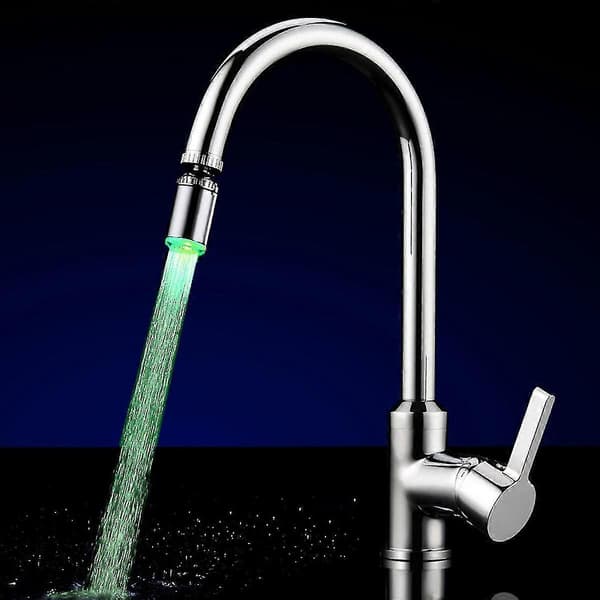 LED Krom Köksblandare Udragbar Spray Enhandsgrepp Vridbar Pip