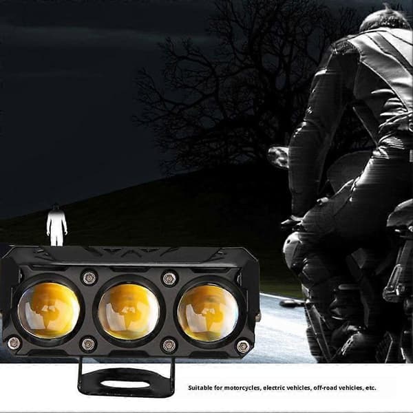 Moottoripyörän LED-kohdevalo kolmella ulkoisella LED-helmellä GX