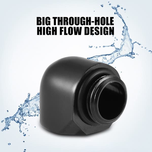 90 Degree Fitting Adapter for PC Water Cooling System (2 Pcs)