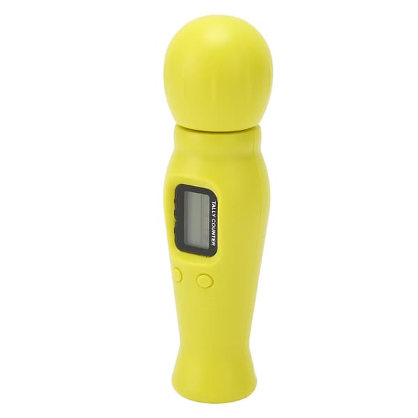 Digital Counter with LED Backlight, Reset Function, Compass Function, Time Display, Digital Tasbih for Meditation and Relaxation, Yellow