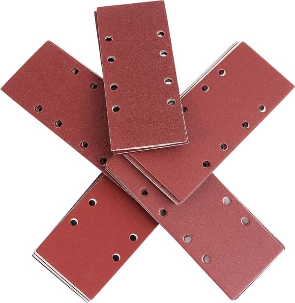 Slibepapir til slibning, 93 mm x 230 mm. Sæt med 35 ark