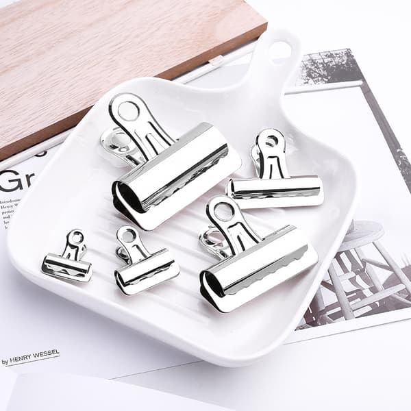 10 stk 75 mm metallfjærklemmer kontormateriell