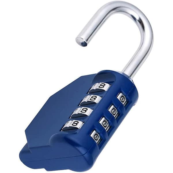4-digit Combination Padlock Code Lock for Cabinet Gym Gate Shed Garage - Blue