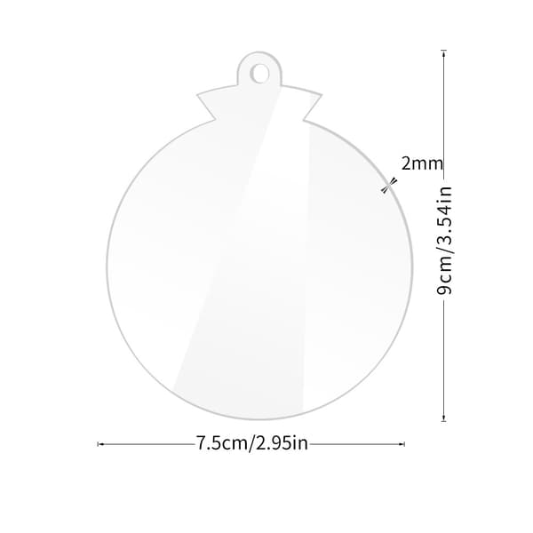 30 Pieces Blank Christmas Plaques - Round, Hanging Decorations