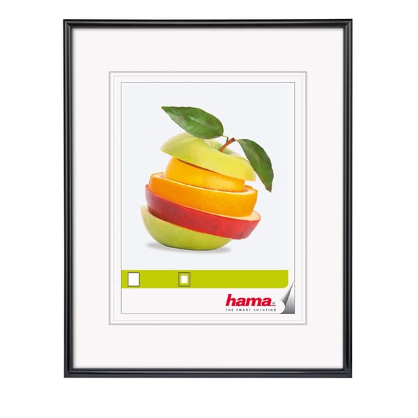 Ramme Sevilla 21x29,7 cm Sort Svart, Transparent Glas, Plast
