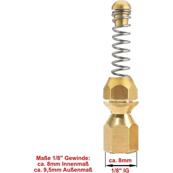 Pipe Cleaning Nozzle for Kärcher, Kränzle, Nilfisk, etc. Pressure Washers. 1/8\" 1/4\" Rigid Rotating Spiral Spring (spiral, rotating, spiral1 and