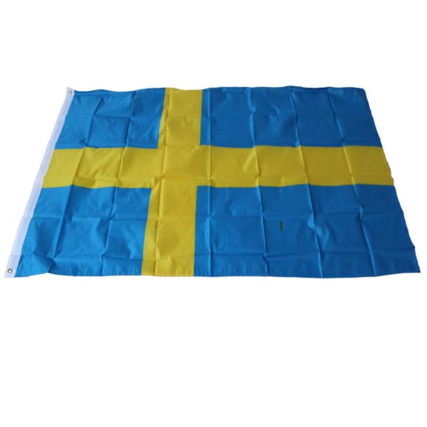 Svensk flagg - 150x90 cm - Svensk flagg 100% polyester med integrerte metallmaljer