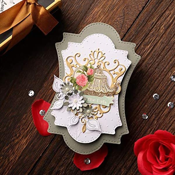 Ramverk Metall Maler Stencil DIY Scrapbook Album Papirkort Mal Form