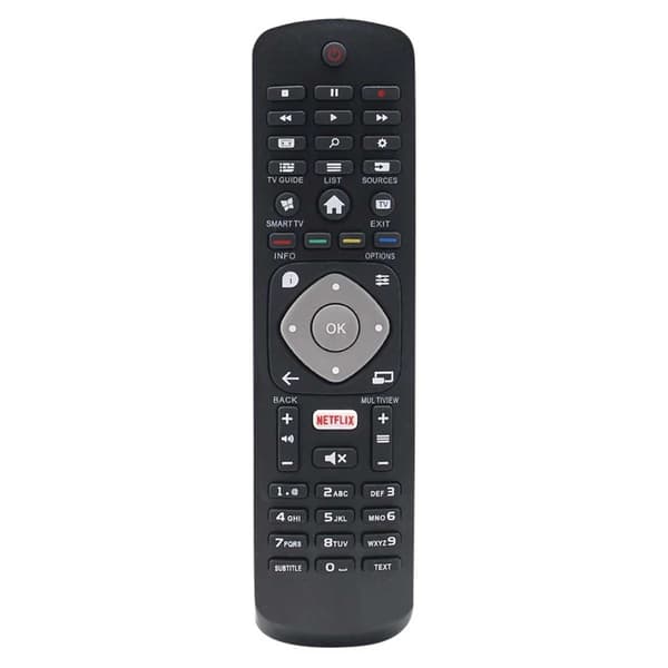 Fjernkontroll Philips Smart TV med Netflix - Universal svart - Perfekt black