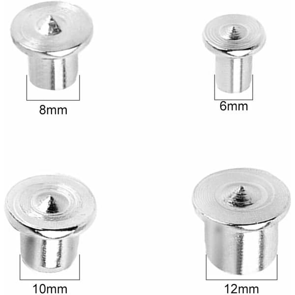 Centreringsdorn, T-Audace 24 stk. dornmarkører, til dornstyring, tømrerarbejde (6mm, 8mm, 10mm, 12mm)