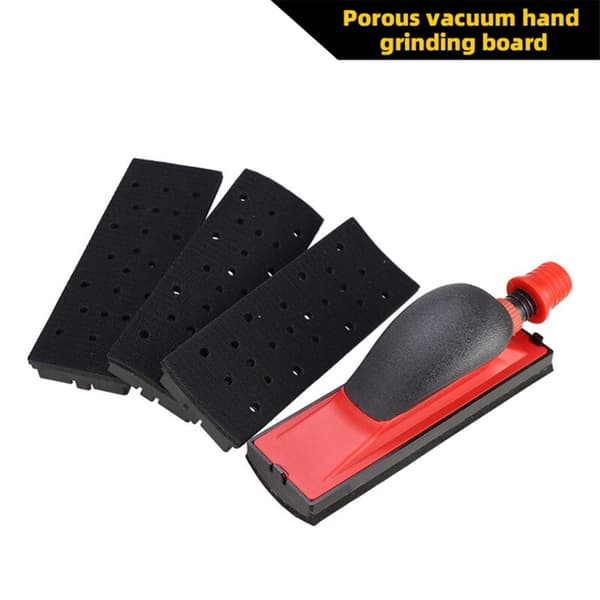 70x198mm Vacuum Sanding Block, 5-pack, Empty Disc Holder, Sandpaper, 4 Pcs Polishing Pads