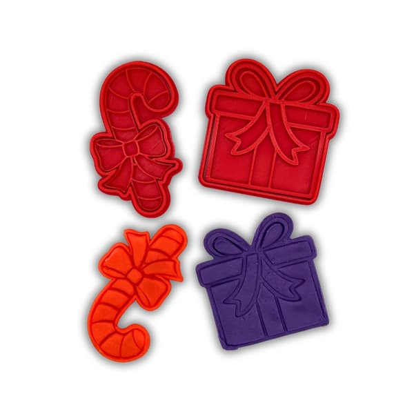 Christmas cookie cutter Santa gingerbread gift Christmas tree Red M Röd m