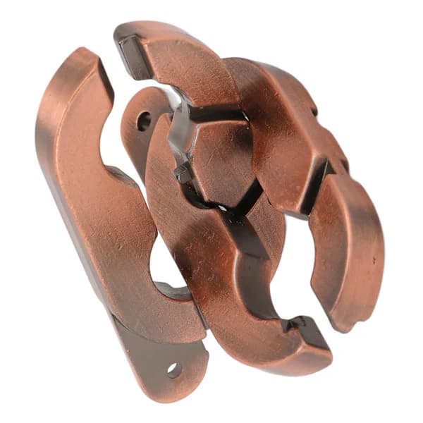 Metal Brain Teaser Puzzle IQ Test Spil Antik Kobbertråd Tegnelegetøj til Voksne