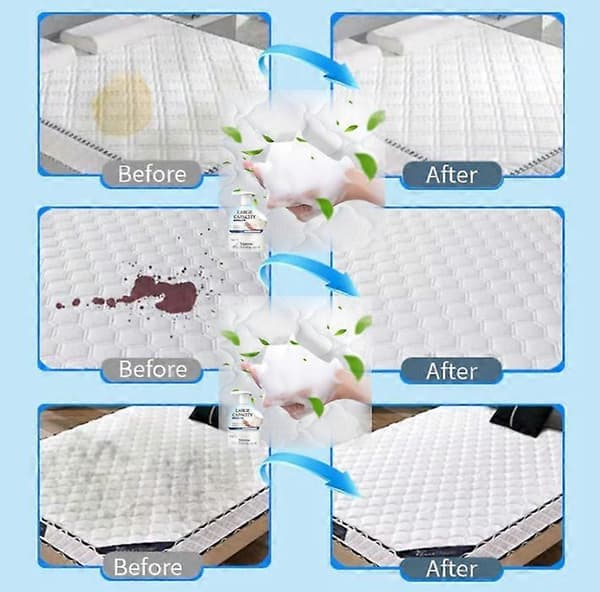 Kraftig madrassfjerner for gule flekker, umiddelbar flekkfjerning for nye og gamle flekker med børste og håndkle