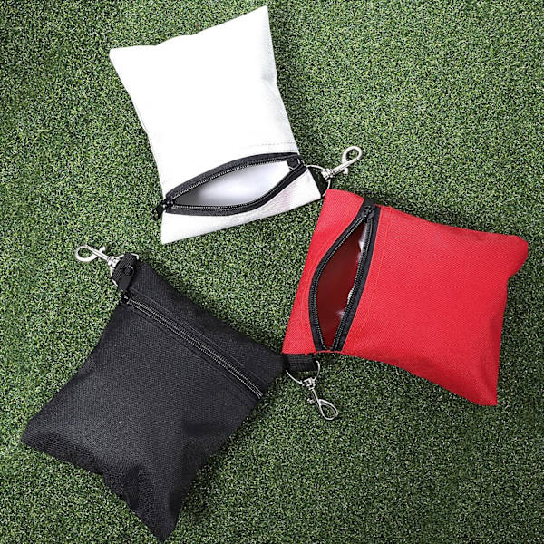3st Golf Tee Väskor Ficka för Män Kvinnor (Svart,
