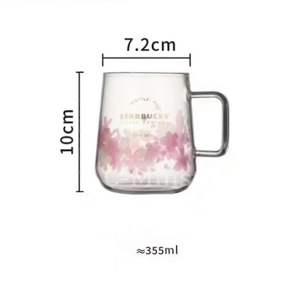 Starbucks Pink Sakura Värinvaihtava Lasinen Kahvimuki Kukkatikulla 26s