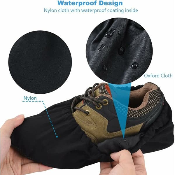 Dustproof Shoe Covers for Home L (EU 44-48), Durable Shoe Covers, Reusable Overshoes (3 pcs)