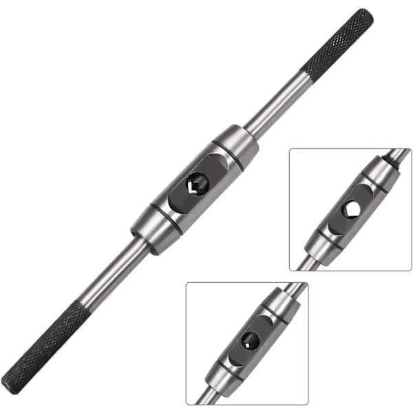 Adjustable Tap Wrench, for Metric M6-M14 Taps, Tap Reamer, Threading Hand Tool, Die-Cast Body