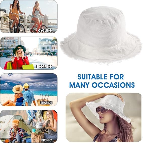 Spandhat med bred skygge Bomuldssolhatte til kvinder Sommer Udendørs Rejse Strand Solhat UPF 50+