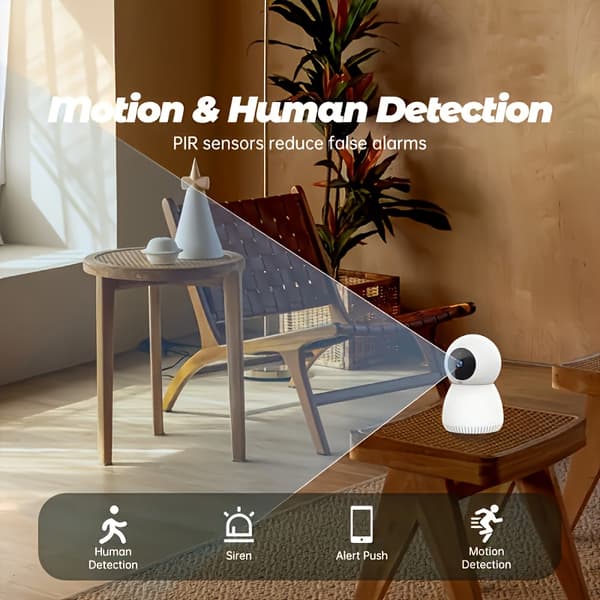 4MP 360° Smart Inomhussäkerhetskamera 360° Panorering/tilt Hemsäkerhetskamera