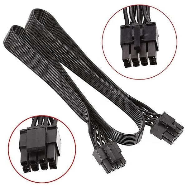 CPU 8-pin til 4+4-pin ATX strømkabel 8-pin til 8-pin for Corsair for COOLER MASTER og så videre modulær strømforsyning