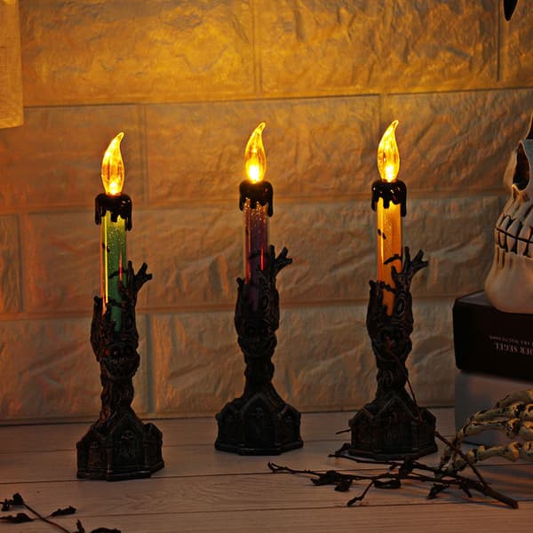 3 Halloween Dekorative Blinkende LED-lamper til Hjemmet