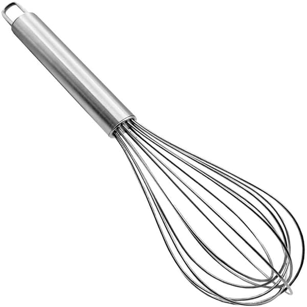 Helt rustfri ståltrådsvisp/mixer (sølv) Stor 30 cm til madlavning, blanding, piskning, omrøring