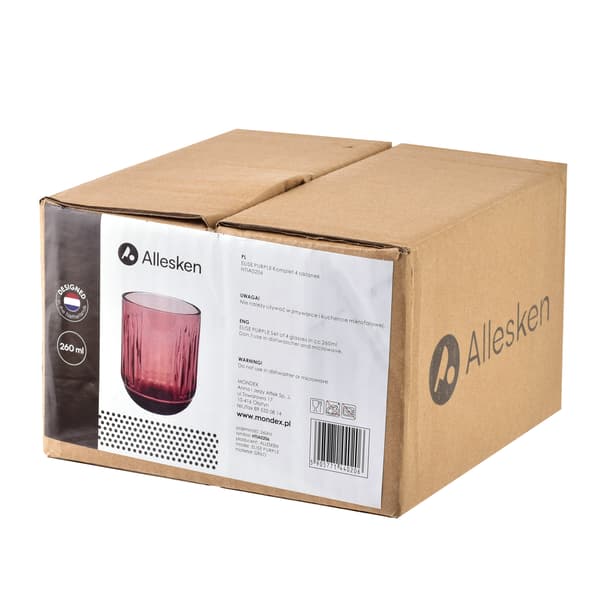 ELISE PURPLE 4-pack glas 260 ml – elegant och stilren design