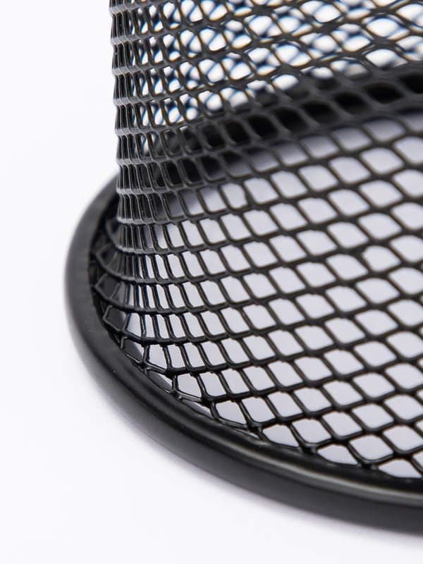 Mesh Pen Holder - Black Desk Pen Holder - Creative Large Capacity Pen Holder - Desktop Office Storage Box