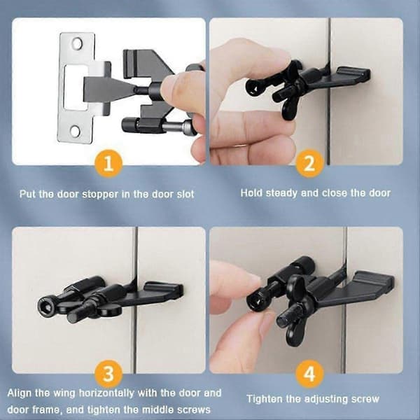 Upgraded Adjustable Portable Door Lock Compatible with Travelers Additional Security and Privacy Door Lock Compatible with