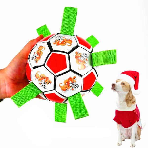 Hundelegetøj, hundebolde, hundefodbold til 15 cm x 15 cm interaktiv hundebold til indendørs og udendørs brug