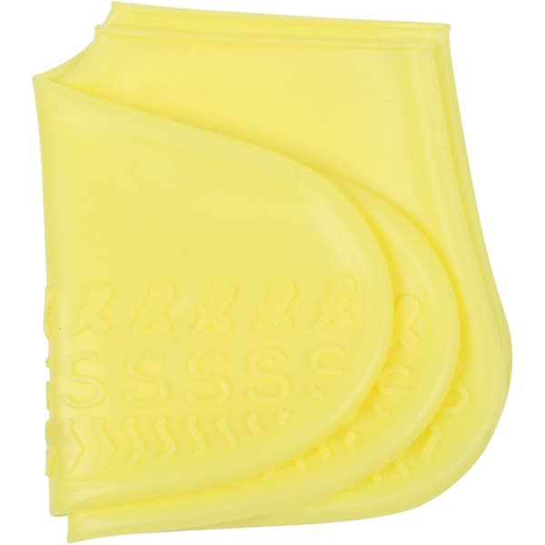 Silicone Shoe Covers Reusable Thick Durable Non-slip Rubber Stretch Shoe Protectors Protective Shoes Size S Yellow