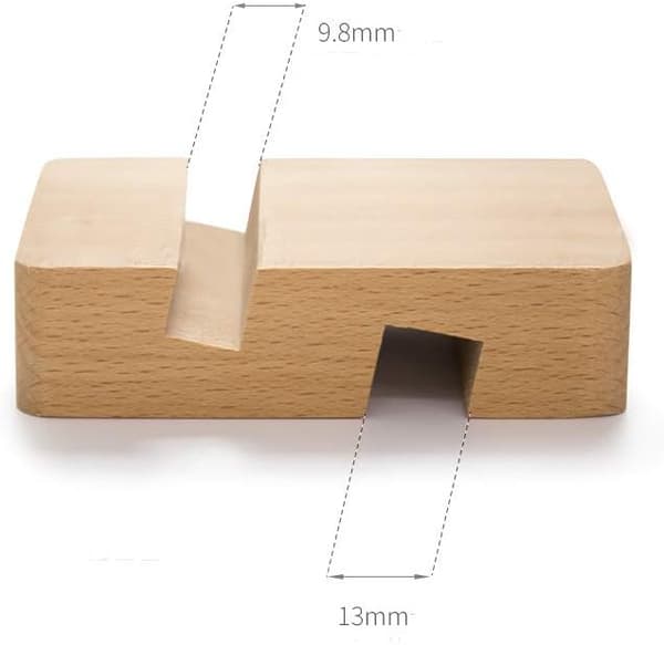 Træ Mobiltelefon Stativ, Universelt Skrivebords Telefon Stativ Bærbar Mobil Tablet Holder