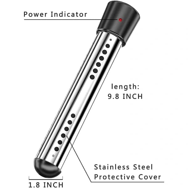 NA/2500W Electric Bucket Heater with Automatic Shut-off Timer Water Heater for EU Plug, A