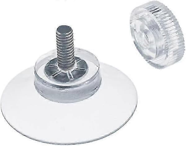 8 x Suction Cups 30 mm with M4x10mm Thread Knurled Nuts Transparent - Made in