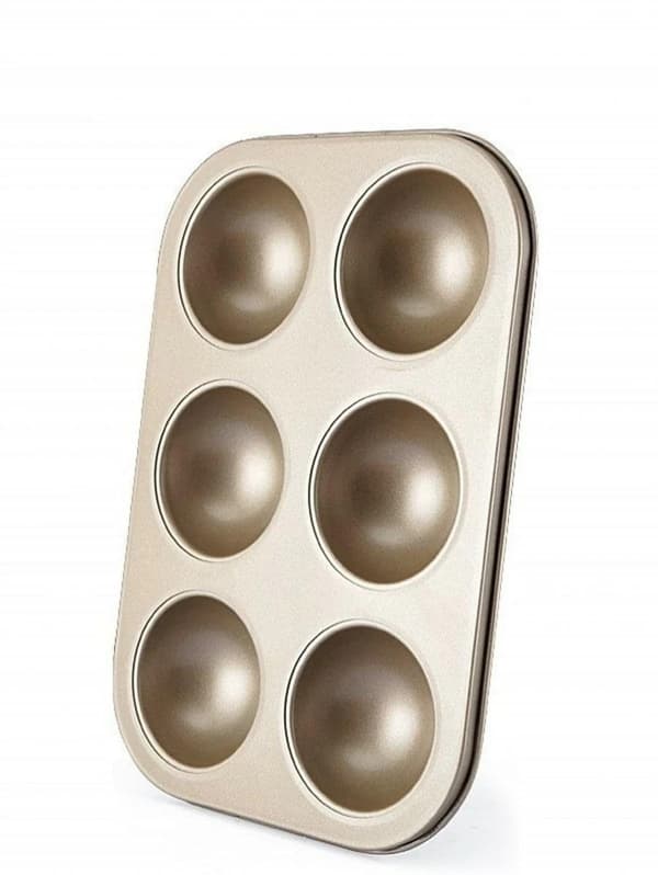 Bakform Dome Halvkupol Semisfär 6 st Kolstål Non-stick Brun brown