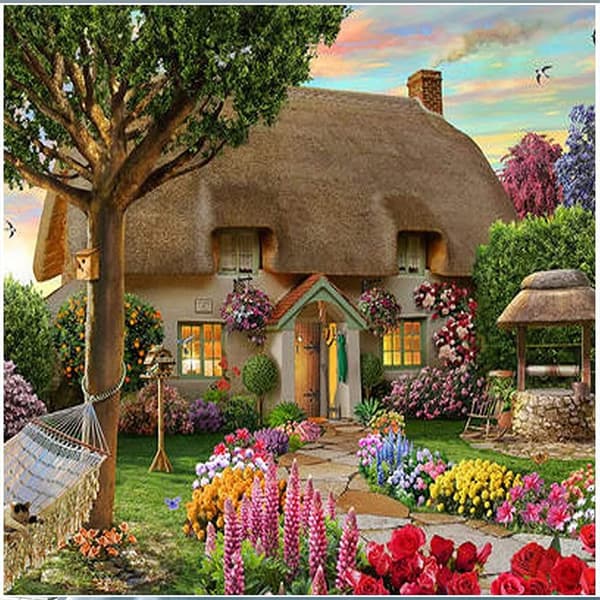 ##/30x40cm 5D Diamantmaleri Sæt til Børn - Landskab, Dia##/