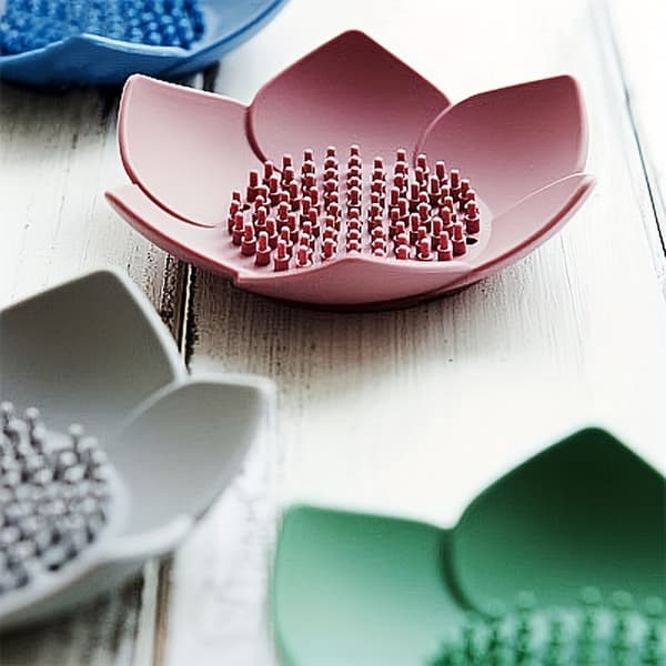 Lotus Soap Dish with Drainage Bathroom Essential Soap Holder