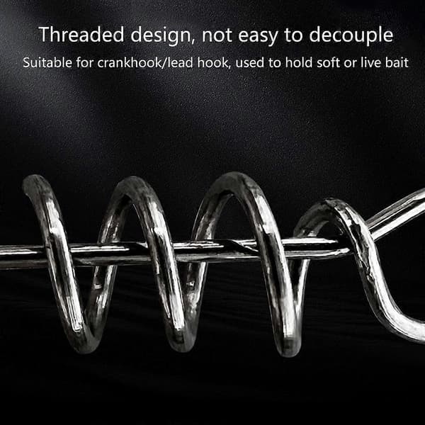 100pcs Fishing Hooks Steel Swivels Jig Hooks Single Circle Hooks Spring