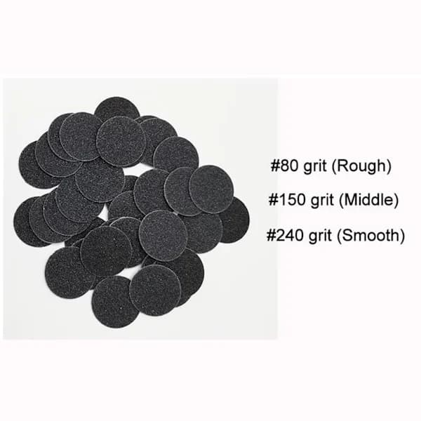 1/2/3/5 Replacement Pads for Electric Foot File Efficient and 5mm 80Grit 100 pcs 1 pc