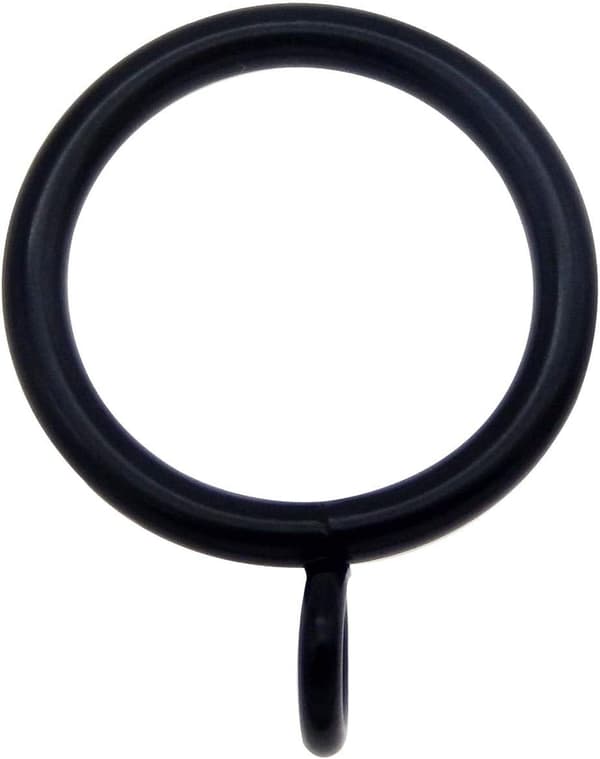 Pakke med (x10) Holdbare jernmetalgardinringe Sort farve Draperi Voile Gardinstang Stangringe Ophængningsøjer 45mm