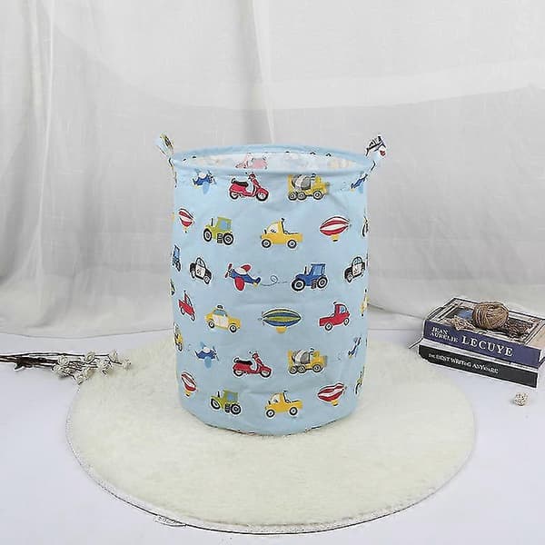 Laundry Basket Large Canvas Laundry Basket Waterproof Fabric Cylindrical Laundry Hamper Storage Basket with Handles, Decorative and Practical